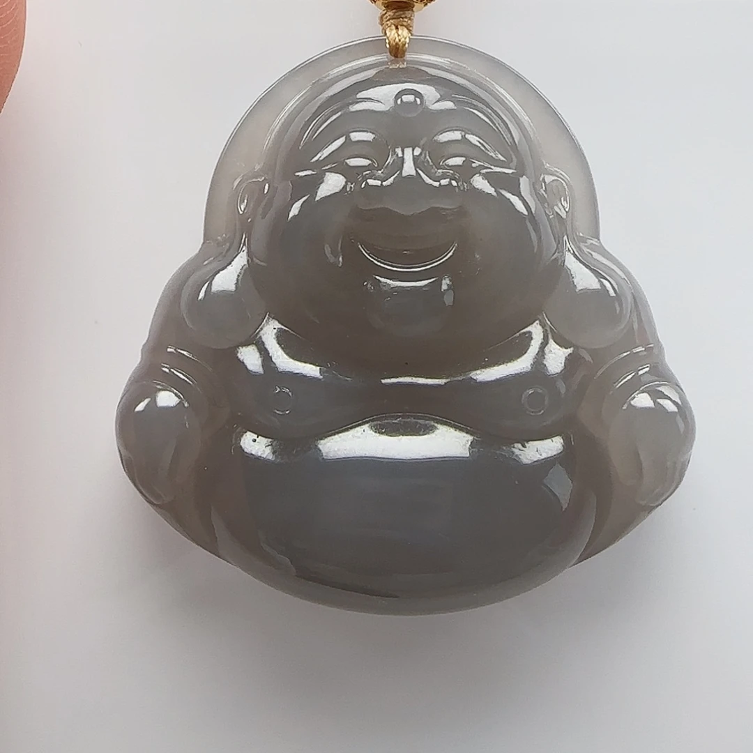 和田玉颈饰足金镶嵌