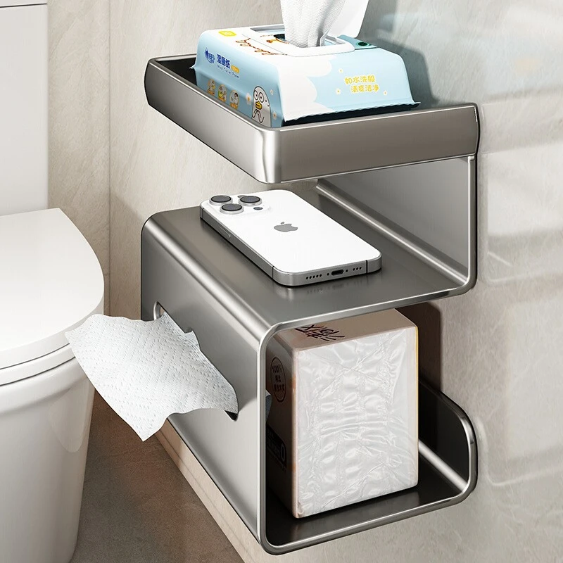 优勤卫生间厕纸盒壁挂式抽纸盒卷纸置物架洗手间放置盒厕所纸巾盒