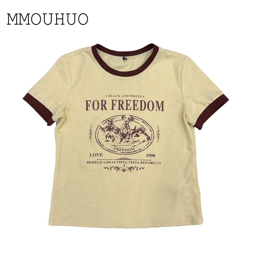 深圳MMOUHUO新款字母印花圆领短袖T恤