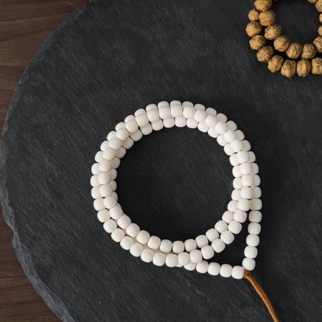 极致归圆驼骨6mm*5.5mm/7mm*6.5mm老白料108念珠