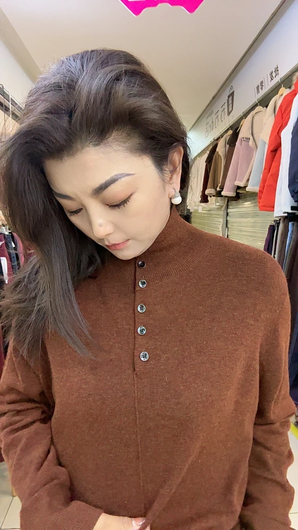 高品质细羊毛带扣打底