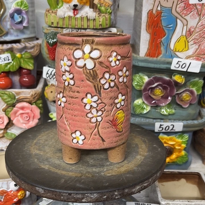 粗陶材质多肉花盆