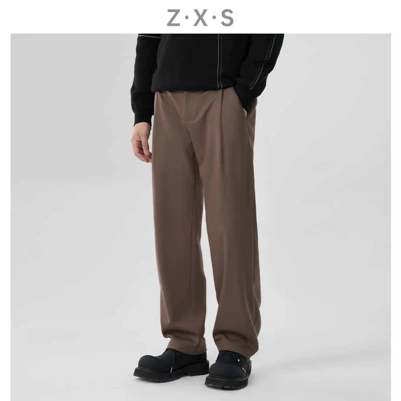 春季新品男士休闲百搭时尚微阔西装裤