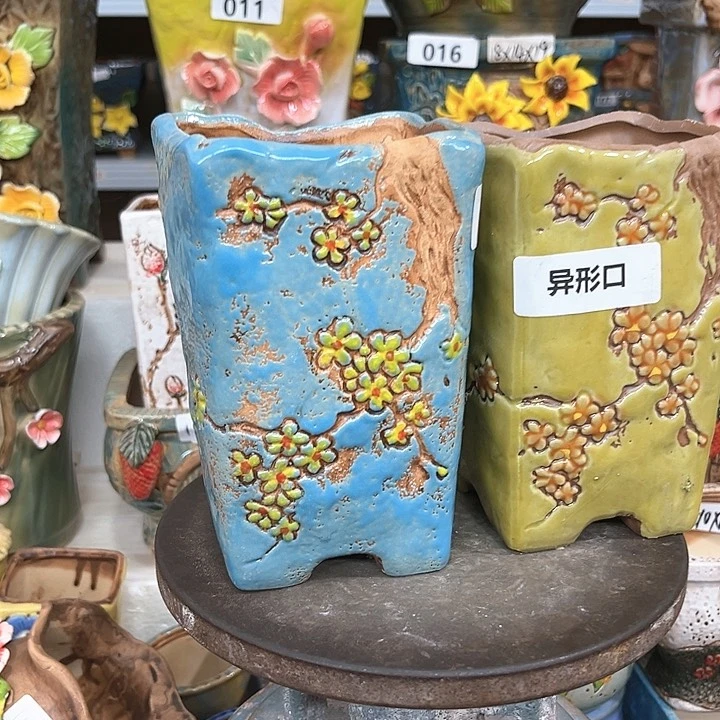 紫砂花盆粗陶材质多肉花盆