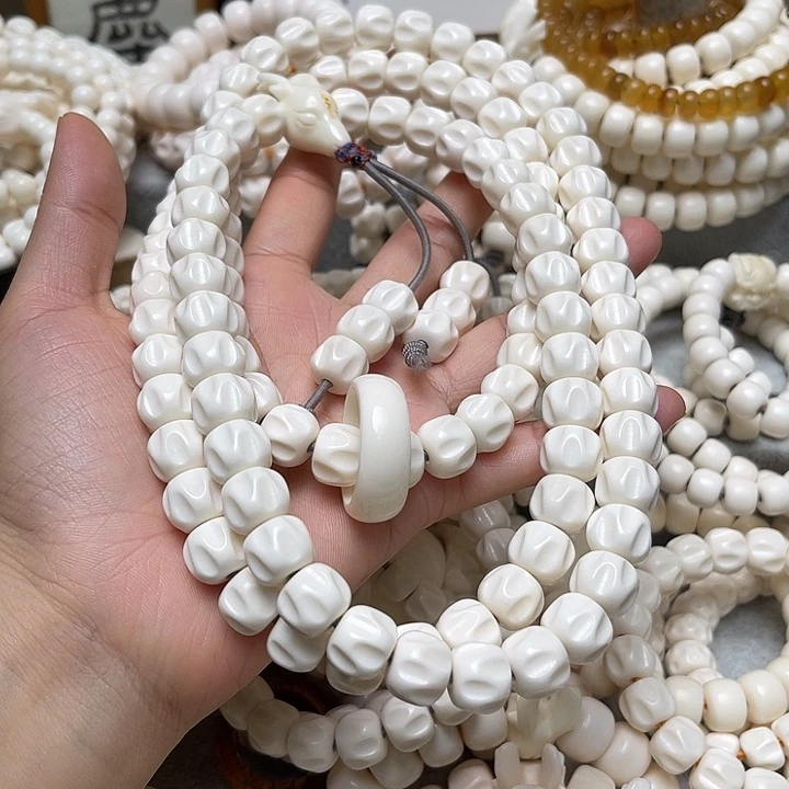 潇***！香榧木鹿角1.2百香108精品带鹿头跑环