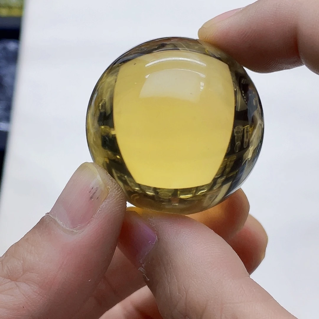 未镶嵌水晶颈饰黄水晶有求必应水晶球4厘米