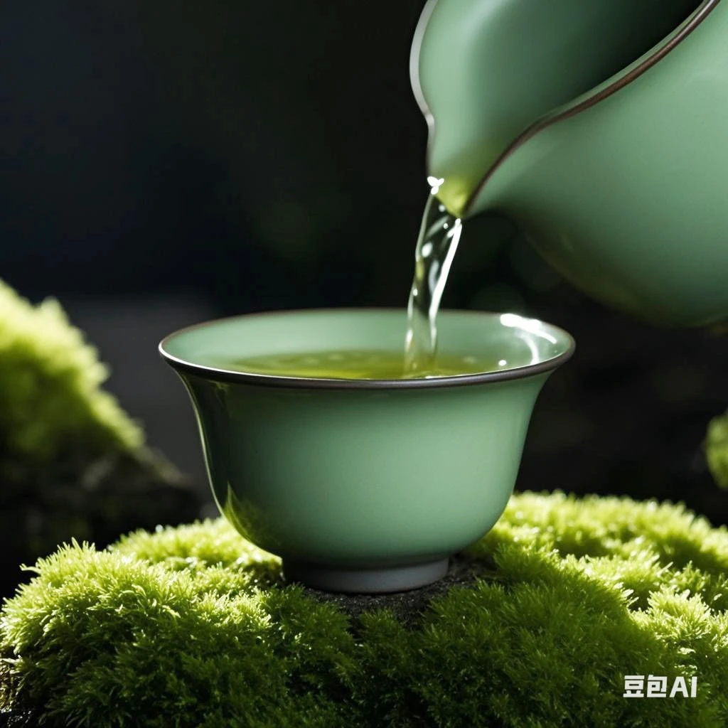 凝香阁铁胎官窑梅子青压手杯单杯家用陶瓷功夫茶个性品茗普洱杯