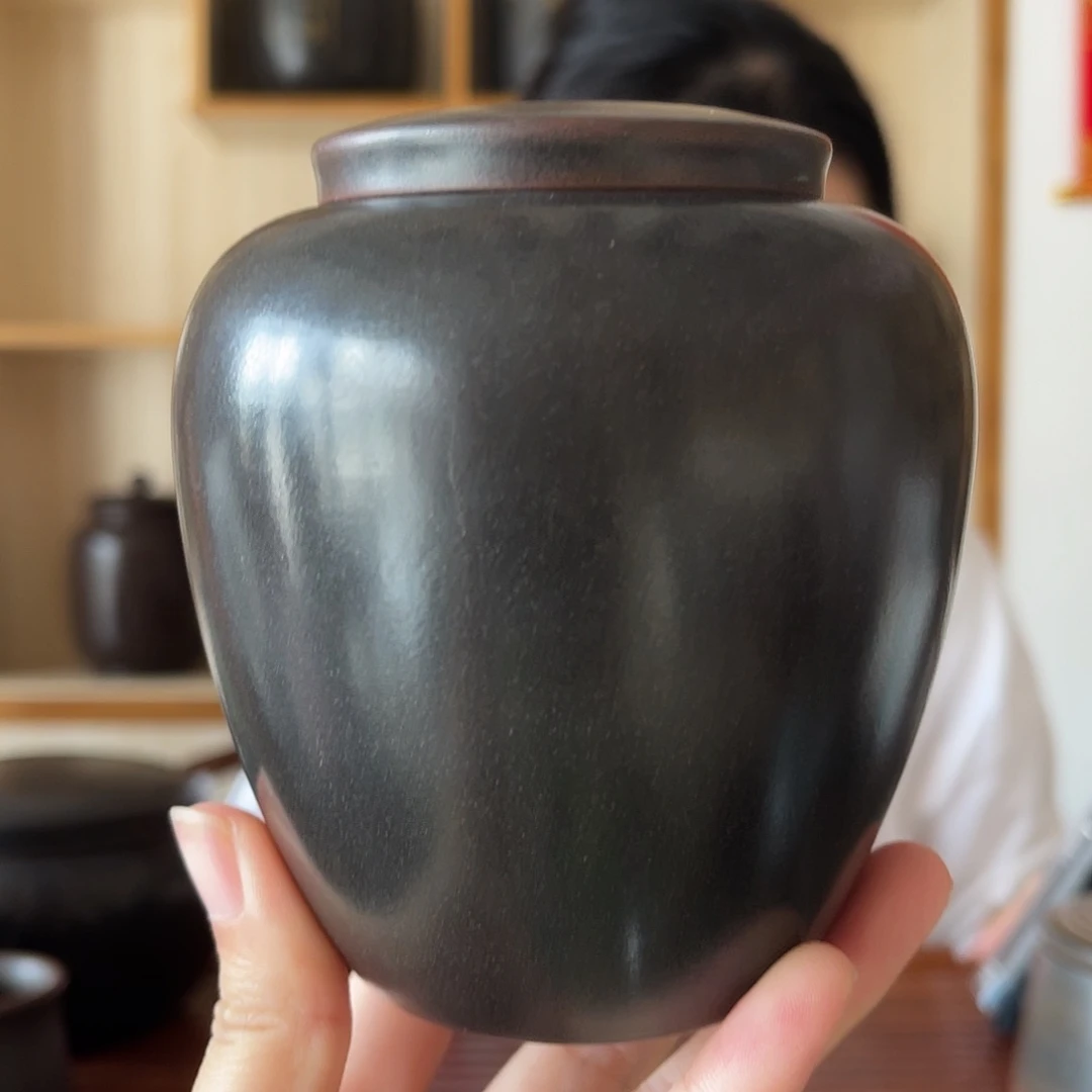 钦州坭兴陶茶叶罐二两装 新粉福利