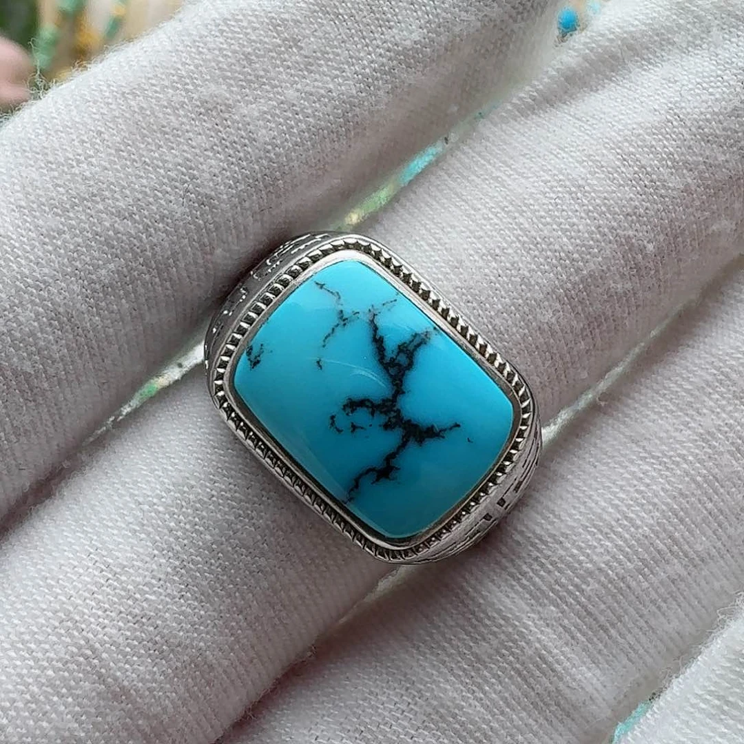 绿松石珠宝奇石银S925镶嵌