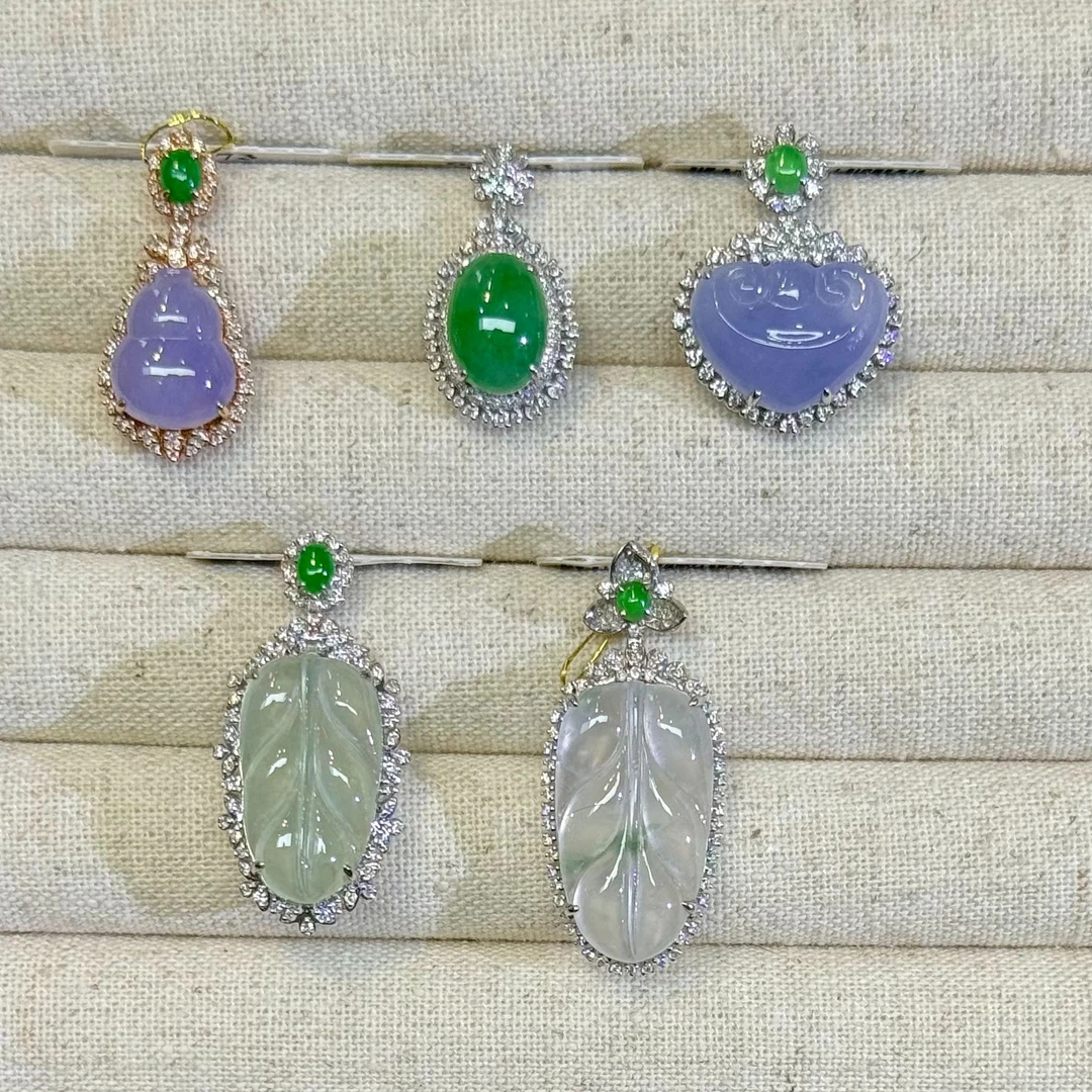 翡翠吊坠1件-18K金-多样性发货只发一件-CH19-BK|CXQ21