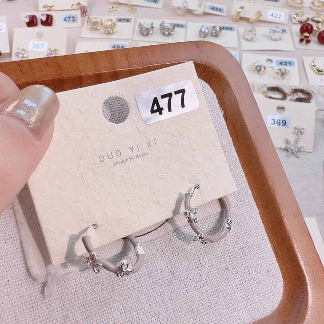 仿珍珠铜合金925银耳圈