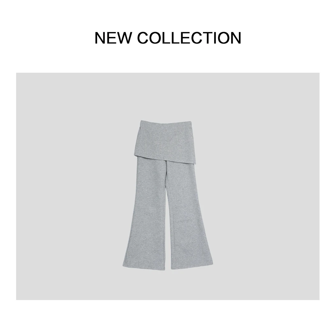 【小依专享】新款时尚气质微喇裤K1518011B-8011长裤纯色女士女装