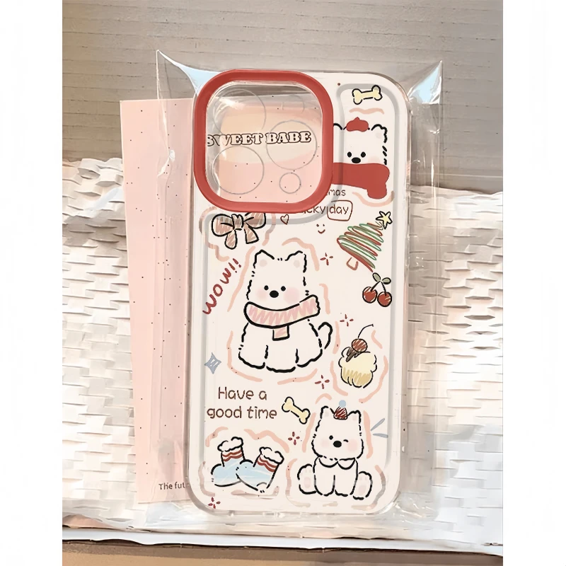 BANCA涂鸦西高地小狗适用iphone16/15手机壳苹果华为vivo小米oppo