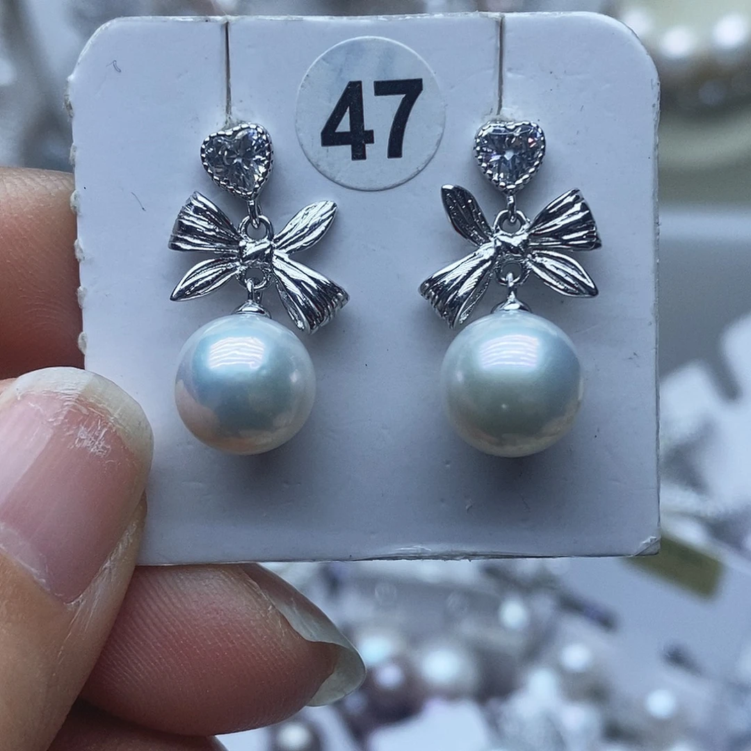 未镶嵌淡水珍珠耳钉