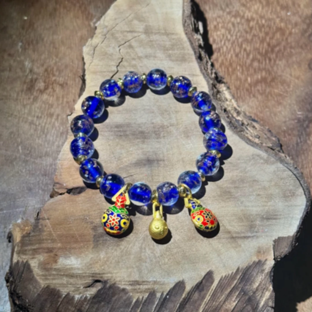 蓝色香灰琉璃-2（无礼盒）