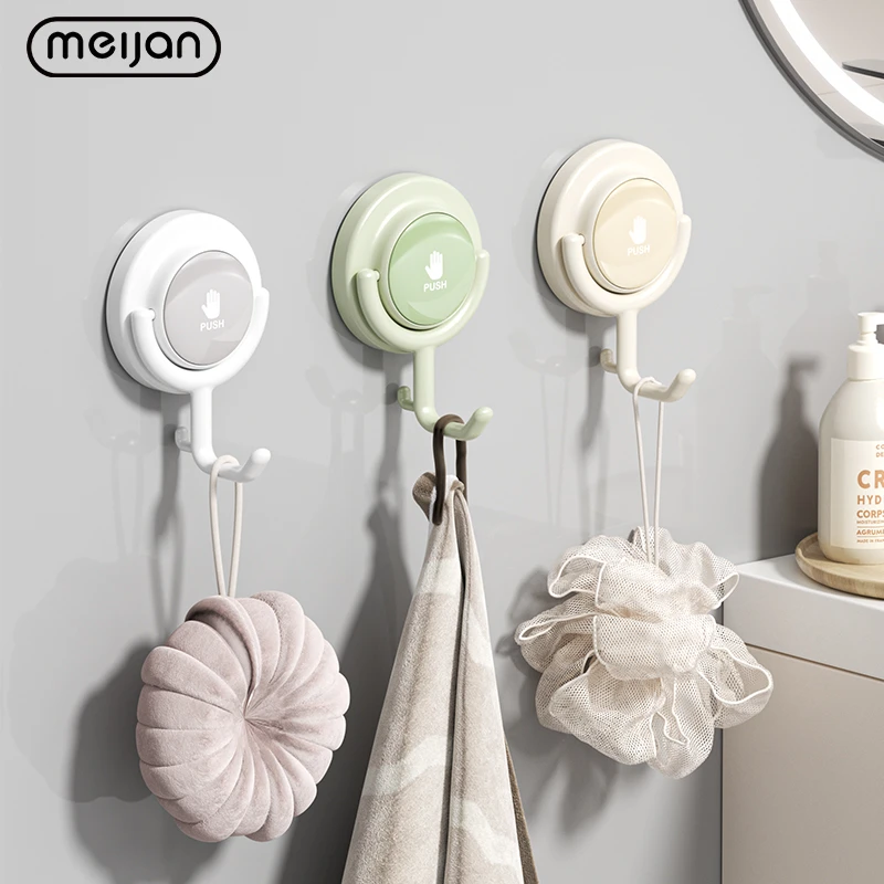 吸盘挂钩免打孔浴室强力承重旋转卫生间墙壁门后吊钩无痕贴墙挂钩