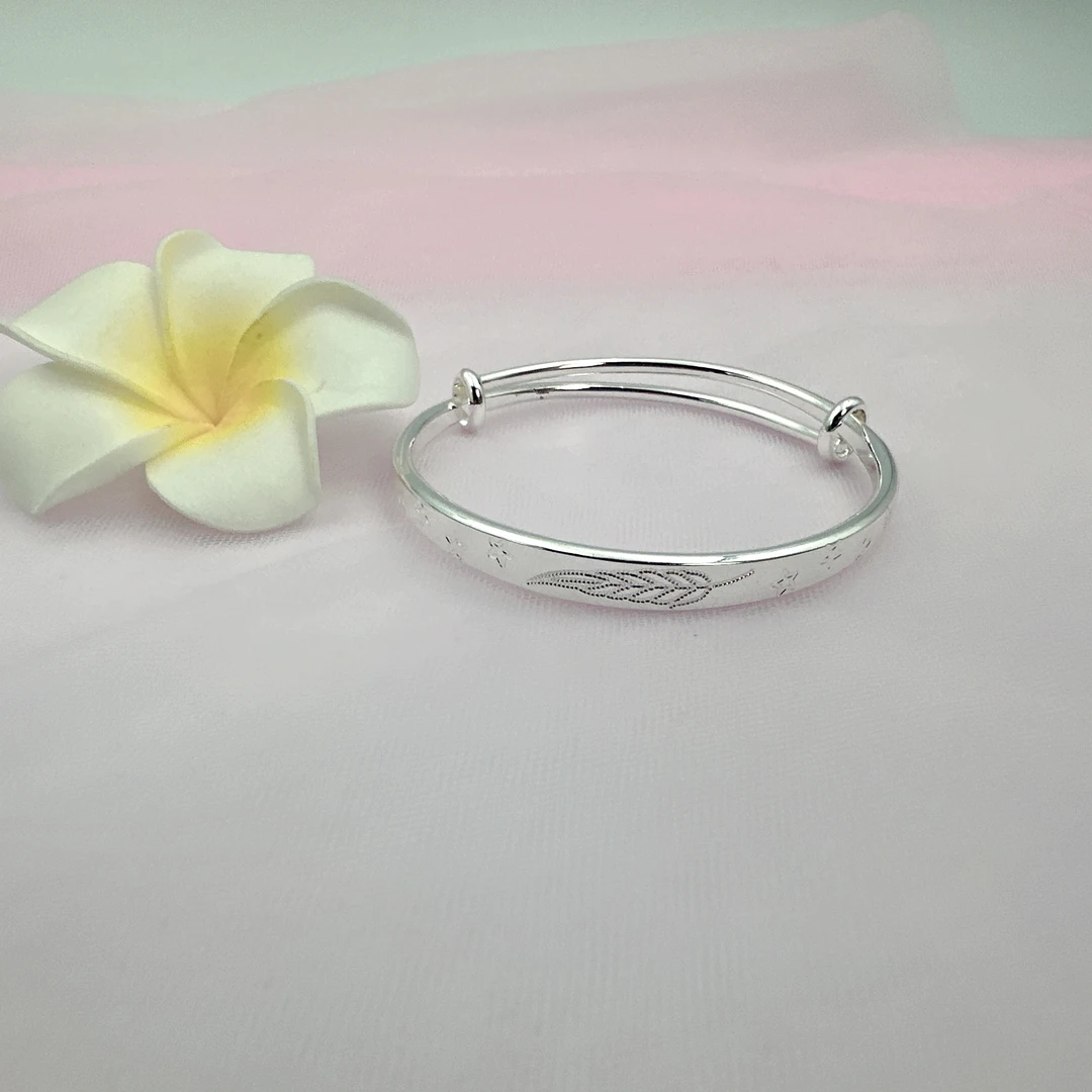 铜合金手镯 蛇年树叶设计感手镯实心女神节小众送老婆送妈妈礼物