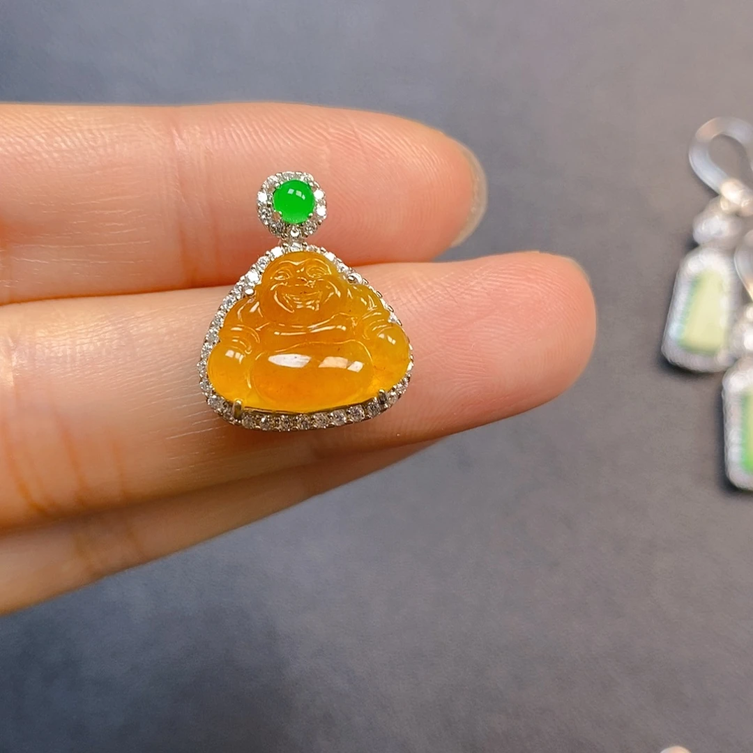 w***e翡翠银S925镶嵌颈饰