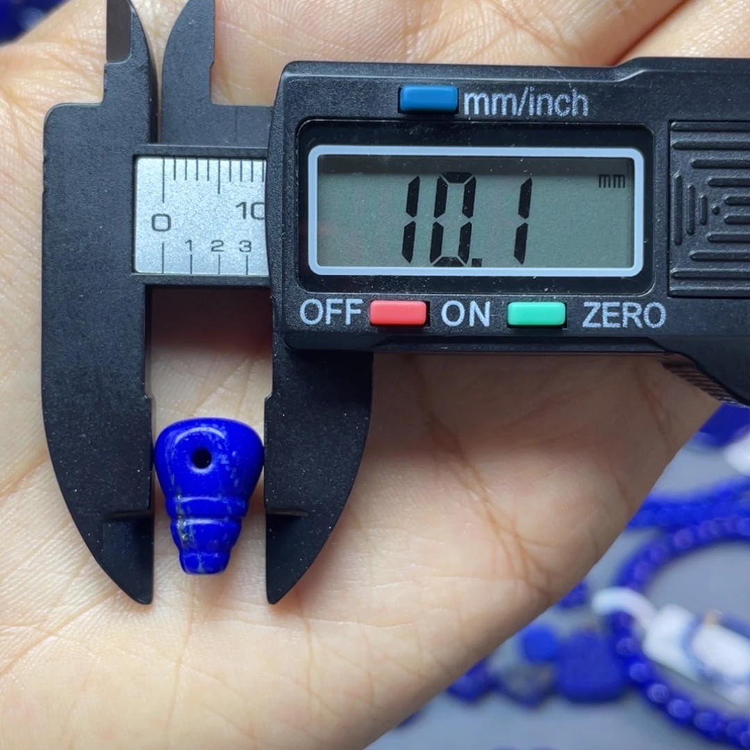 青金石未镶嵌10mm三通配饰