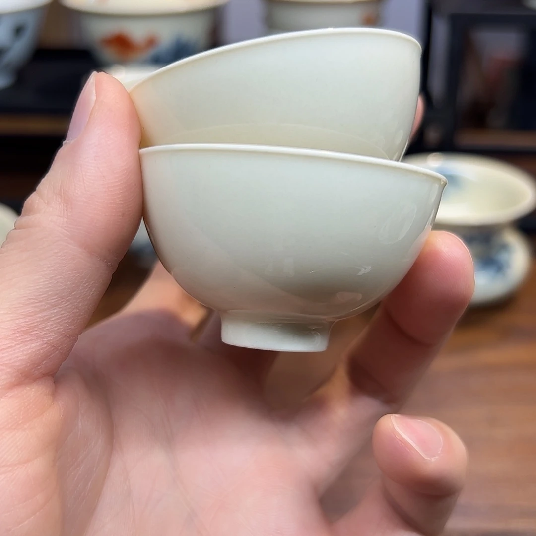 2只小素杯薄3333333333