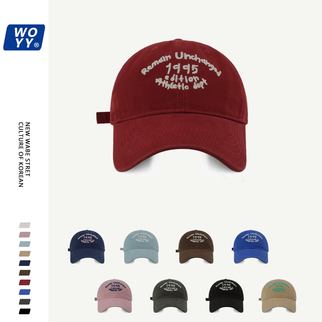 【哇喔咿呀】美式水洗软顶棒球帽男女百搭休闲时尚鸭舌帽显脸小