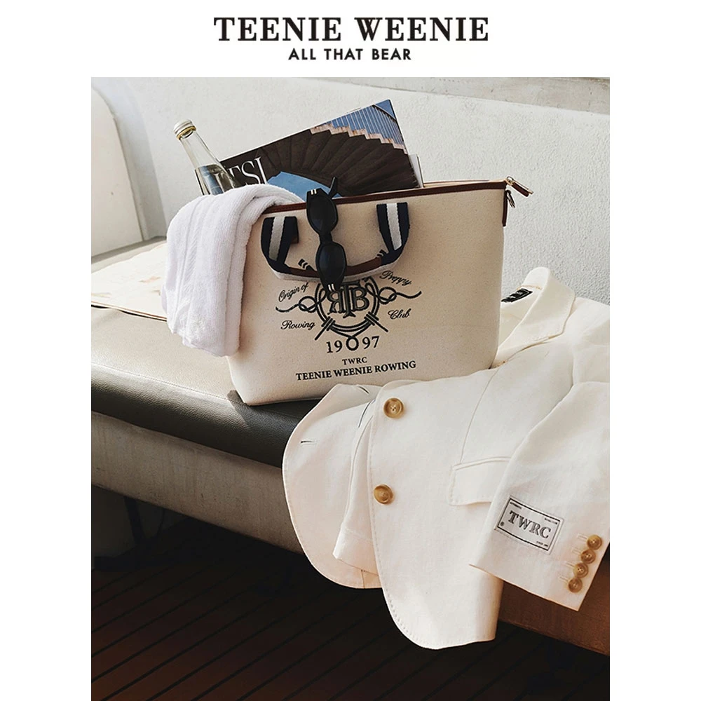 TeenieWeenie小熊25春夏新款休闲通勤大容量托特包女TTAK25S402W
