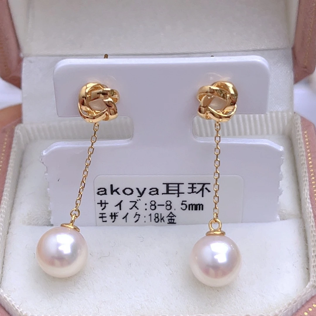 海水珍珠耳饰18K金镶嵌
