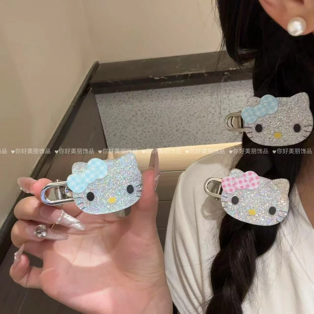 可爱甜美kt鸭嘴夹边夹卡通少女心发饰刘海夹侧边夹kitty猫碎发夹