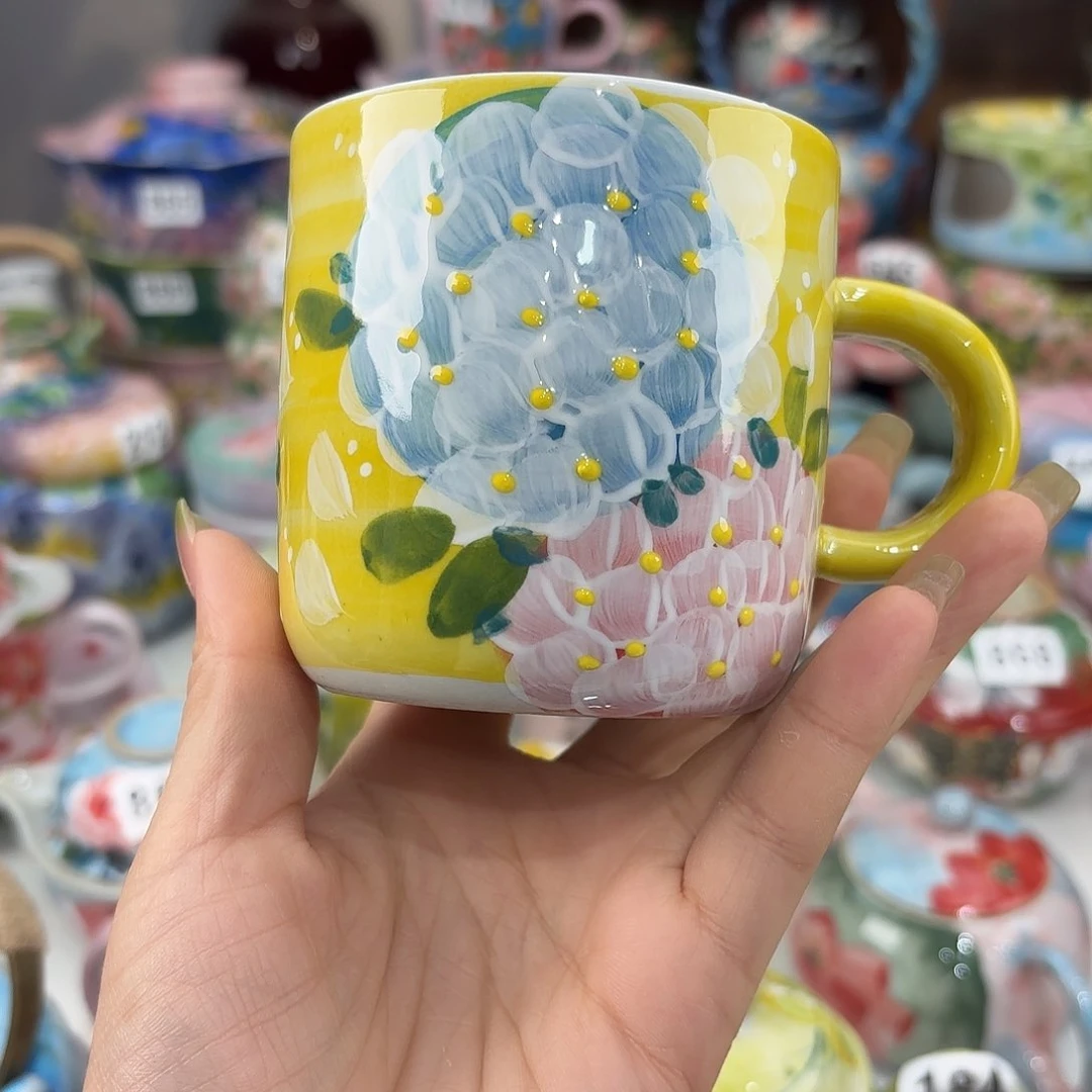 瓷片景德镇手绘高温釉下彩陶瓷茶具
