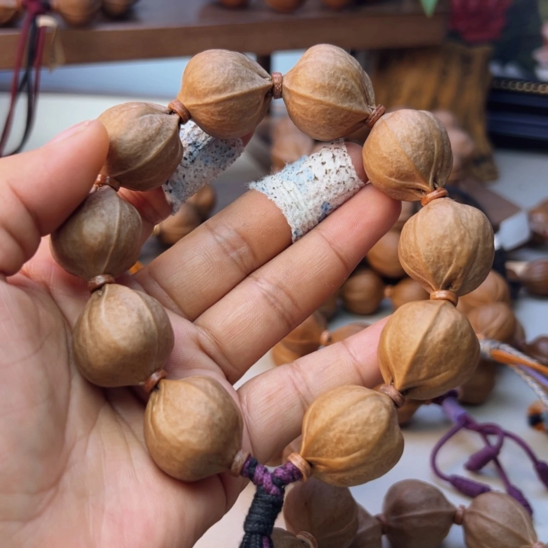 趣***园手串橄榄核梅林铁核鲨鱼背素串 21×24