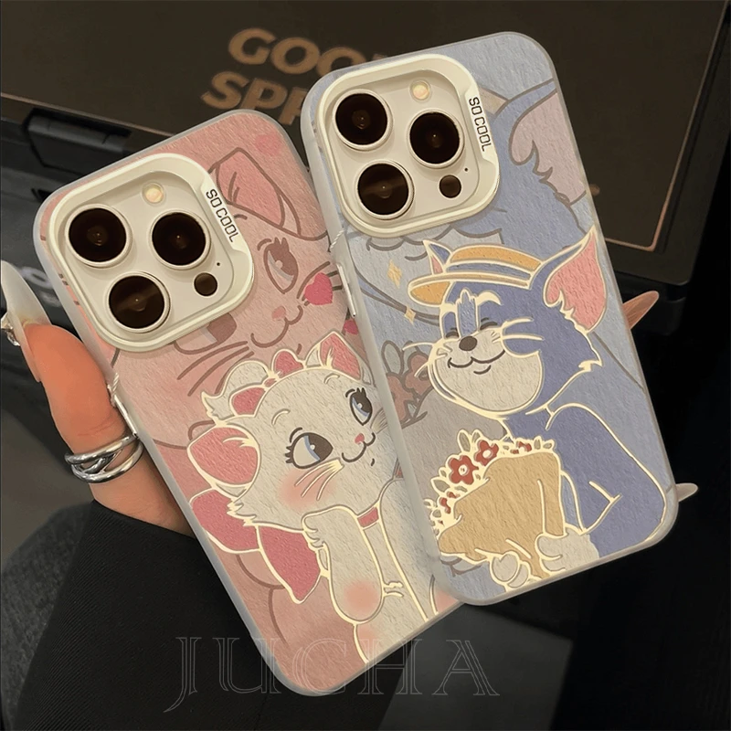 情侣玛丽汤姆适用苹果16plus手机壳新款情侣款OPPO高颜值华为小米