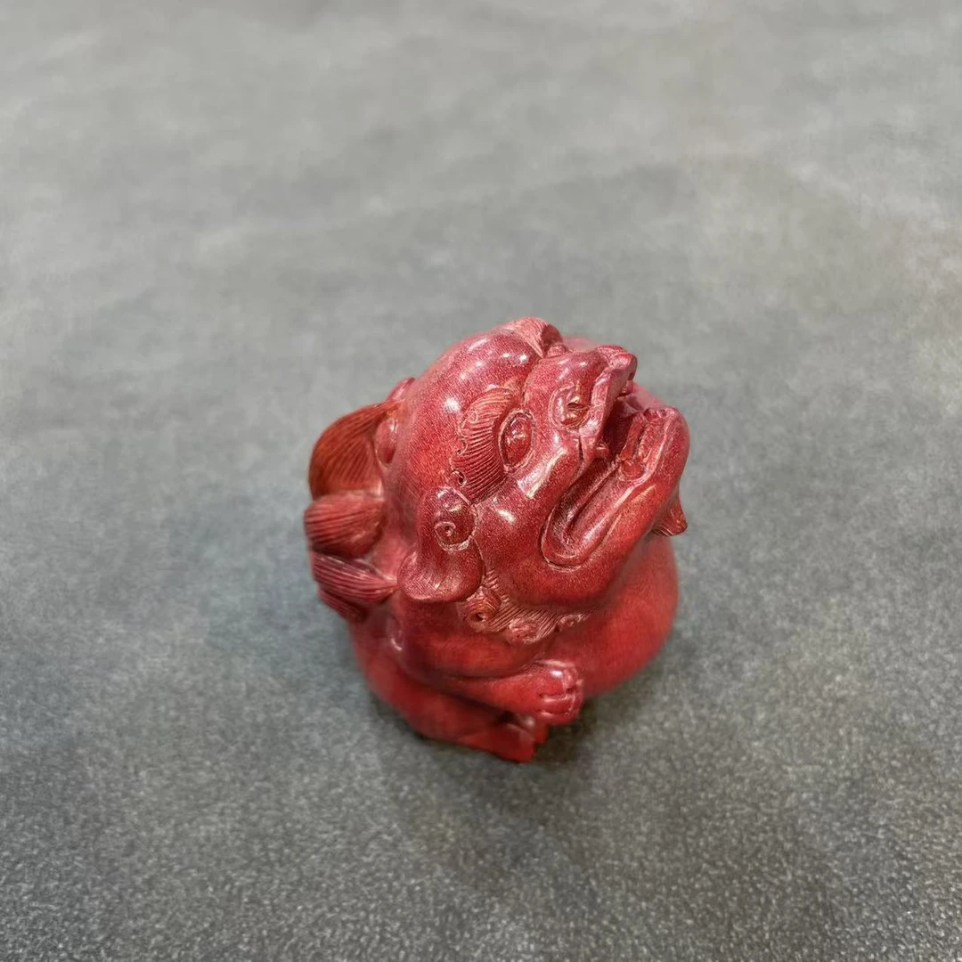 木木木 粉红木  貔貅 客厅 车载 摆件 有球必应