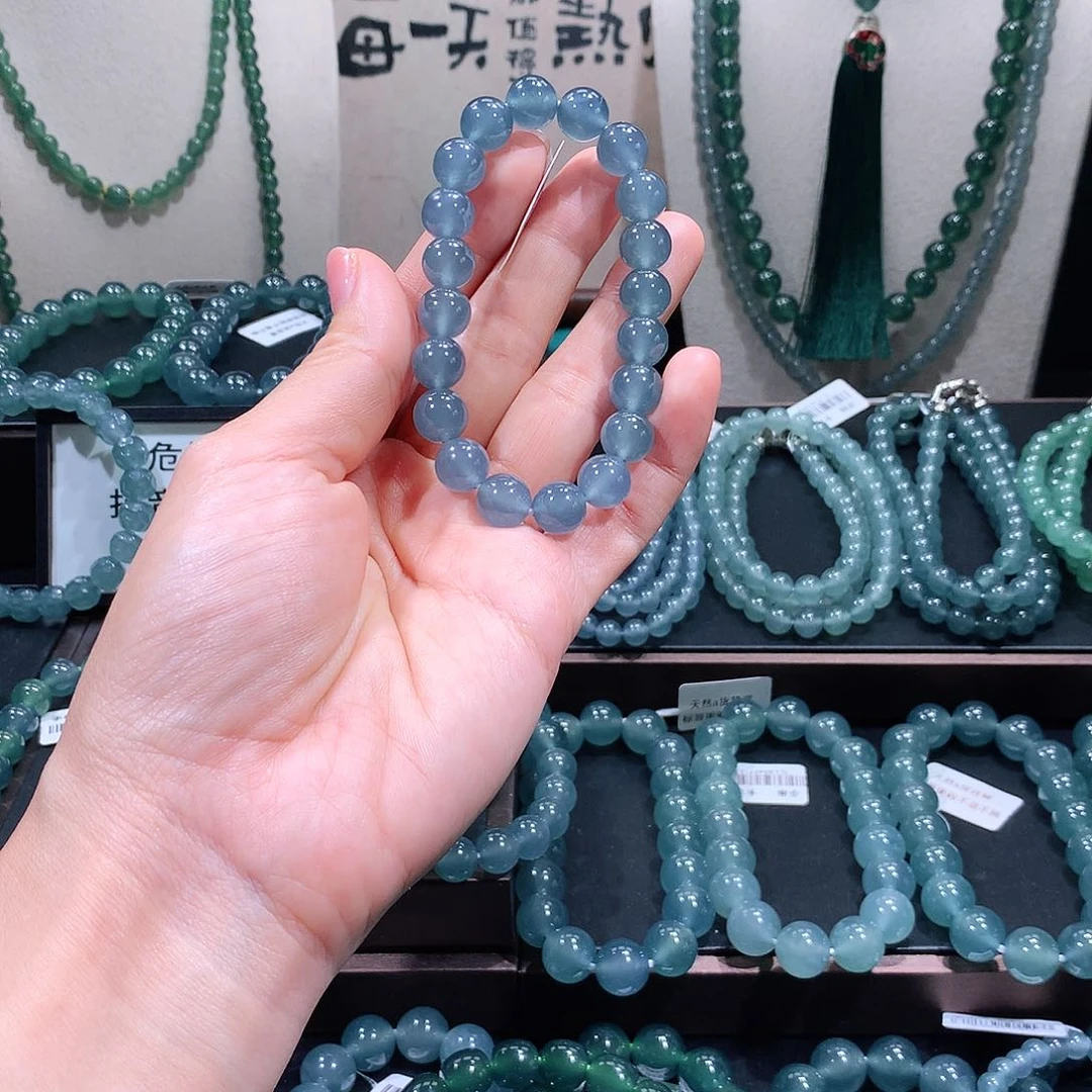 未镶嵌手链翡翠鸡*子天然a货翡翠手串