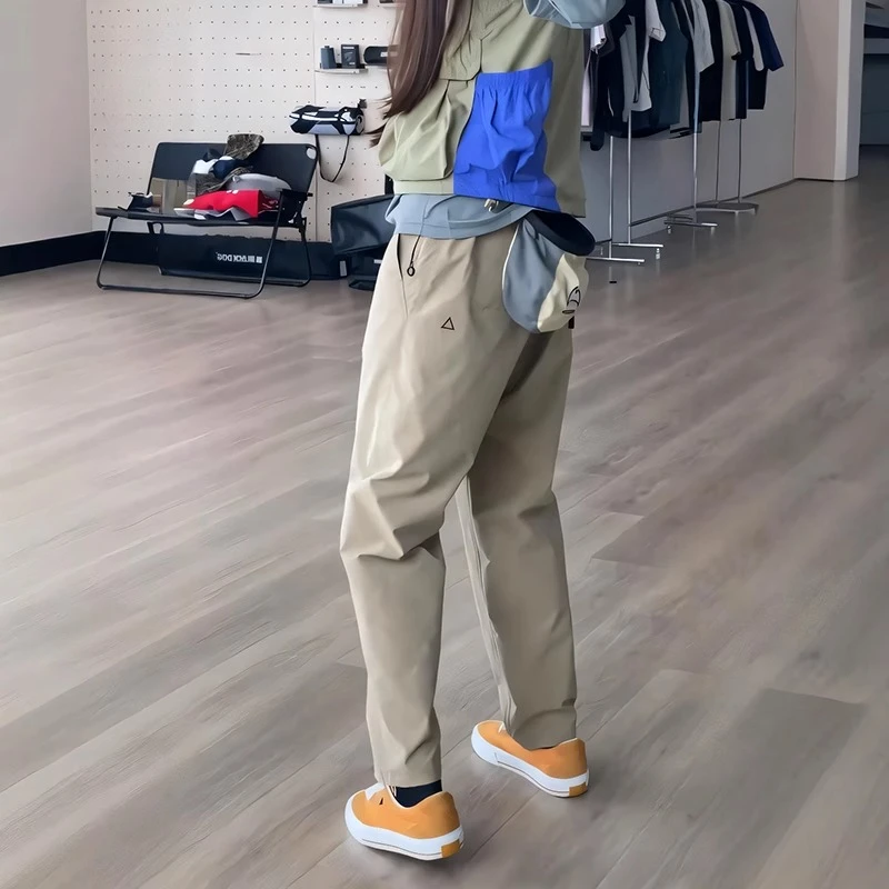 美式机能多口袋工装裤男春夏季卡其色裤子微锥修身运动防水冲锋裤