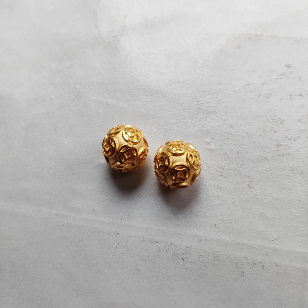 金元宝足金999貔貅珠子首饰