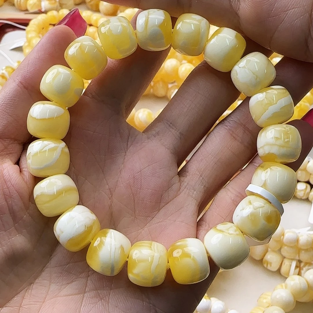 琥珀未镶嵌手链蜜蜡手串