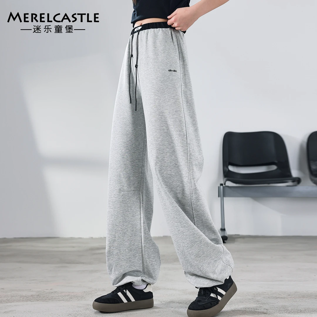 C4928女童夏季弯刀裤2025新款青少年女孩裤子女大童薄款阔腿裤