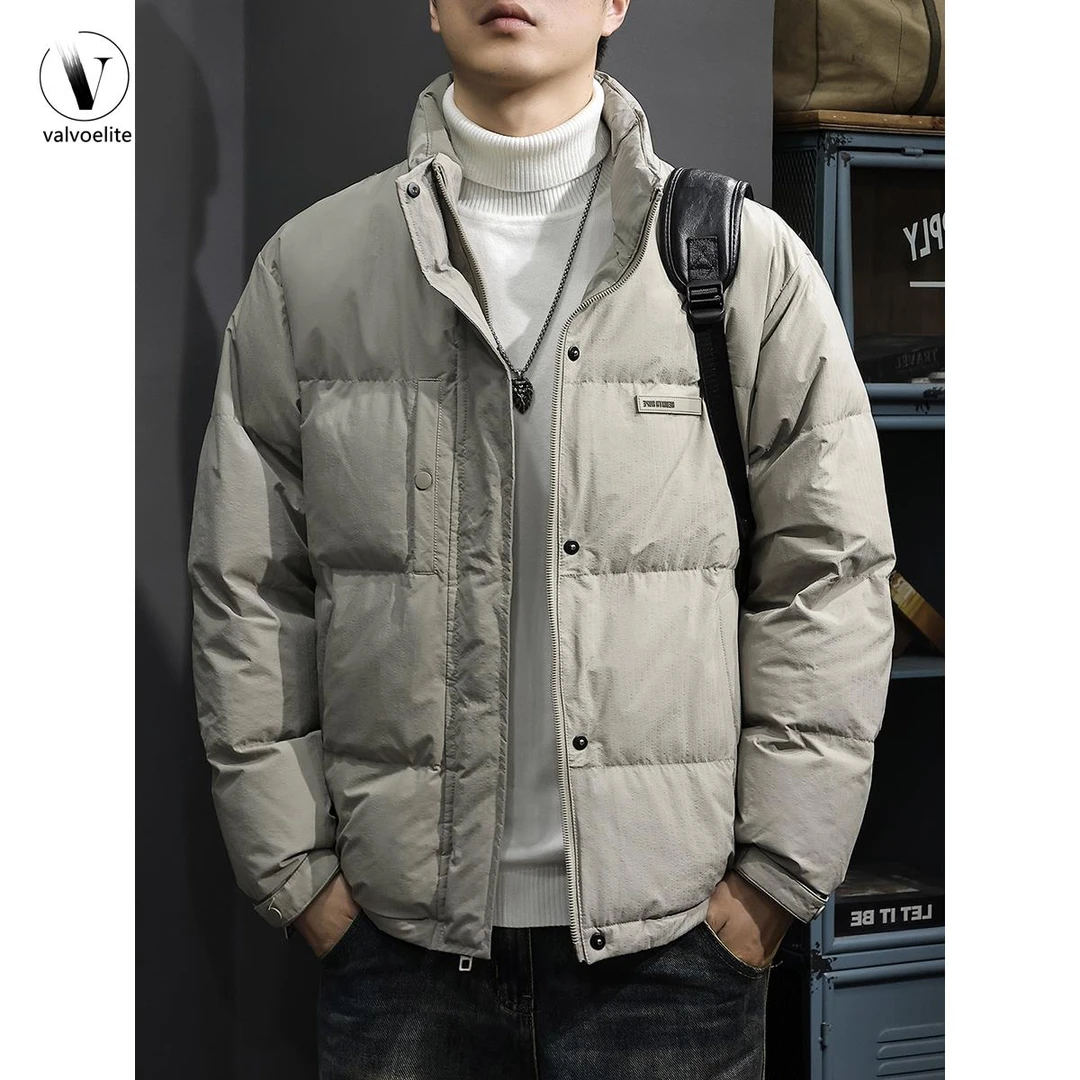 VALVOELITE时尚多功能羽绒服男士防寒保暖宽松大尺寸立领夹克外套