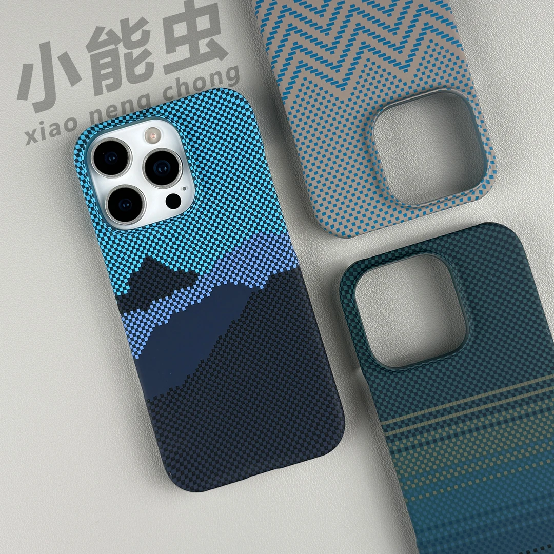 凯夫拉碳纤维纹适用iphone16pro磁吸手机壳苹果15pro防摔苹果1413