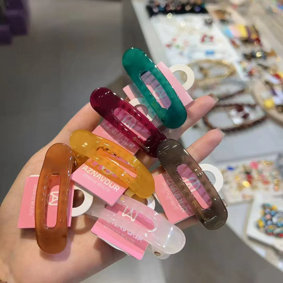 碎发夹发卡韩版夹子鸭嘴夹一字夹BB夹发夹头饰森系彩色日韩边夹女