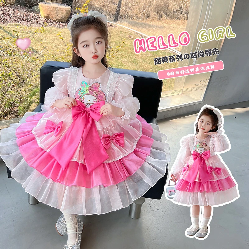 女童洛丽塔公主裙3-6岁女宝裙子春装小女孩生日儿童美乐蒂连衣裙