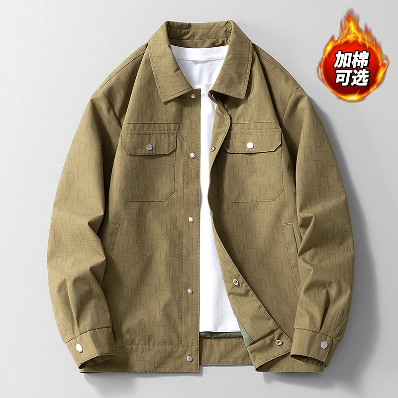 玛斯柏夹克外套男士秋冬季美式复古工装痞帅夹棉加厚保暖男装衣服