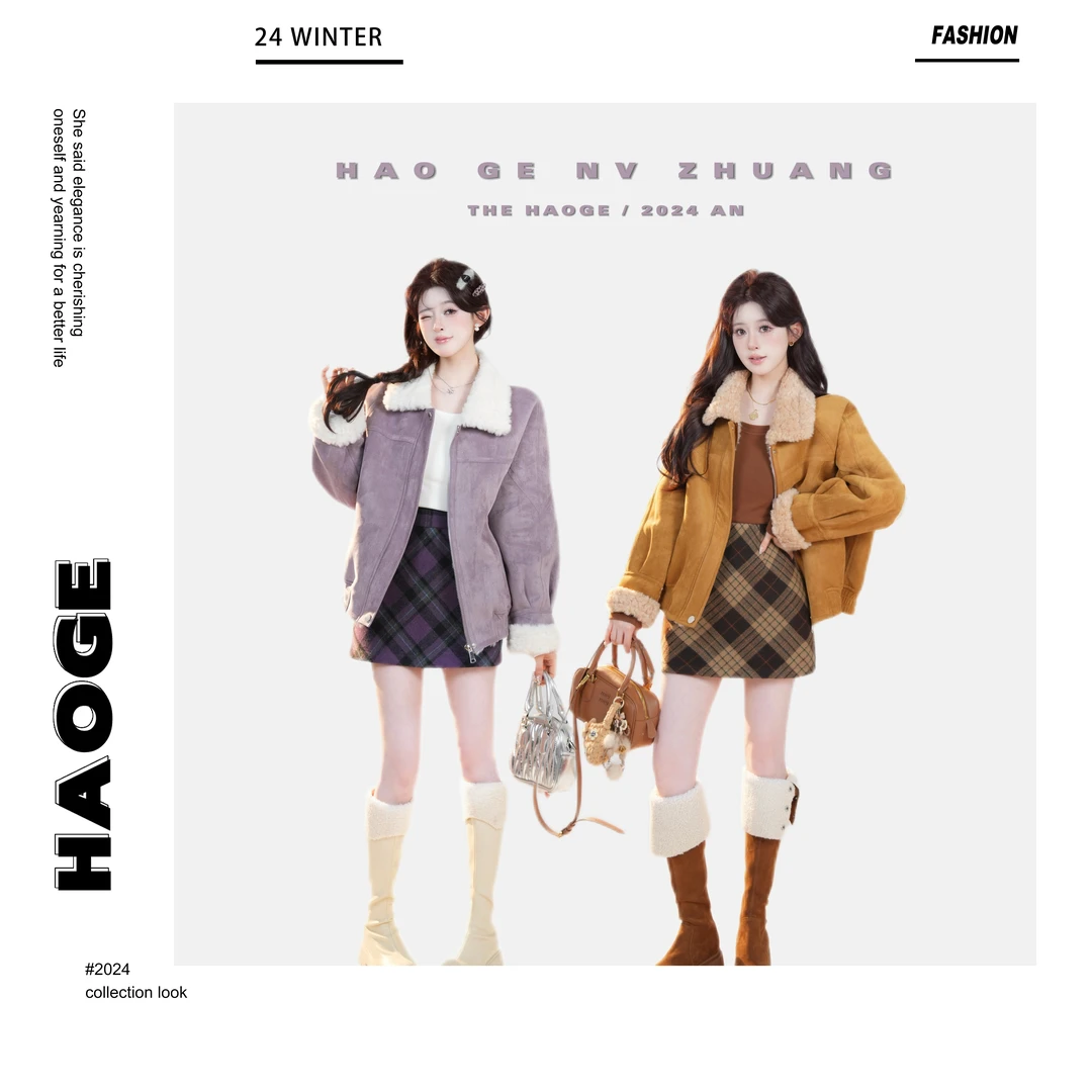 萱Xuan●时光旅人Q4WT3385A外套预短款时尚复古秋冬宽松百搭减龄