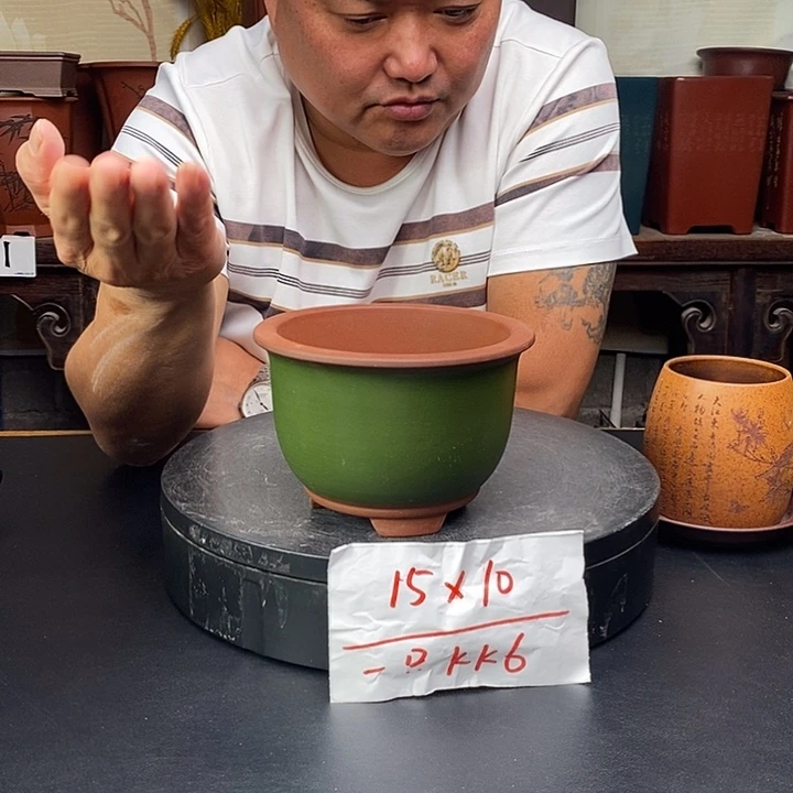 紫砂花盆货号一只KK6