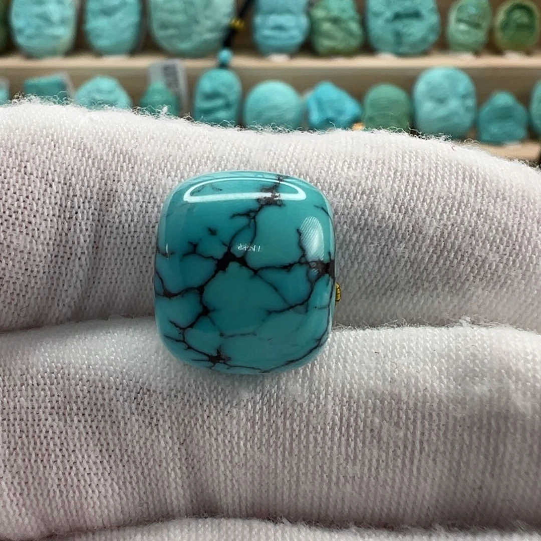 未镶嵌绿松石老型珠 14x12.1mm