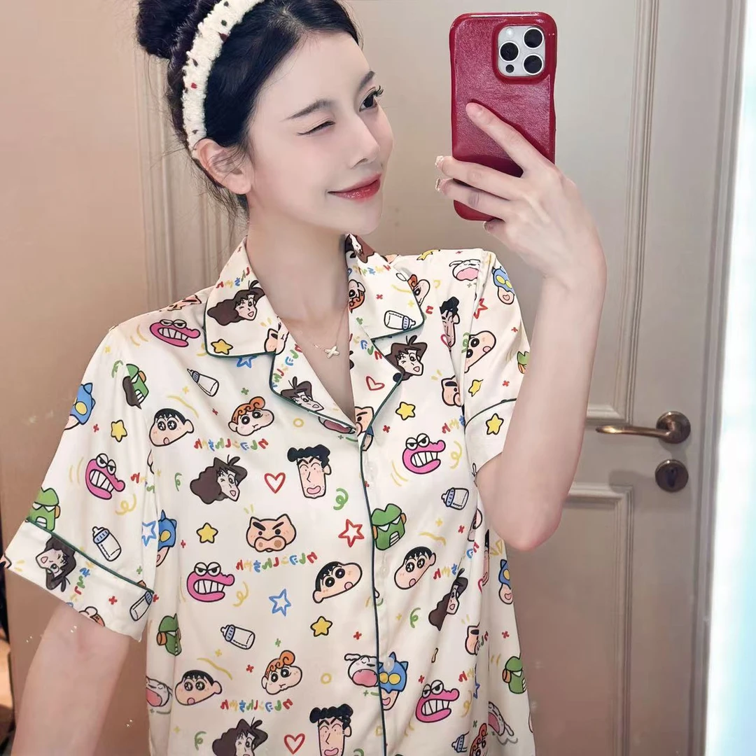 SIEOYJIEA/私迹大榕家四喜【蜡笔小新短袖】情侣时尚家居服套装睡衣