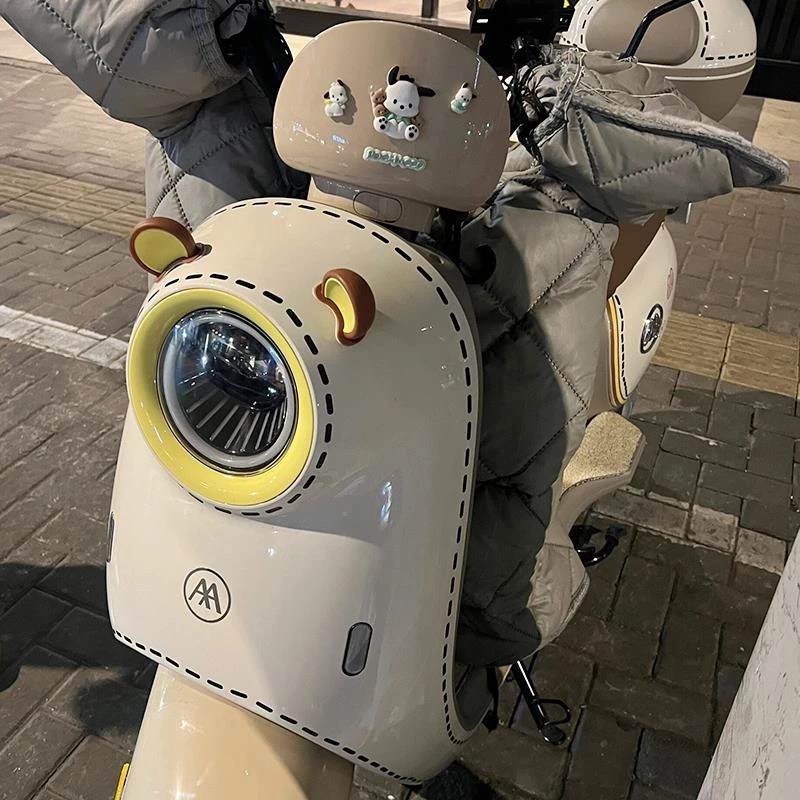 爱玛爱琪qb33电动车装饰贴纸熊耳朵可爱配件电瓶车可爱艾玛配饰