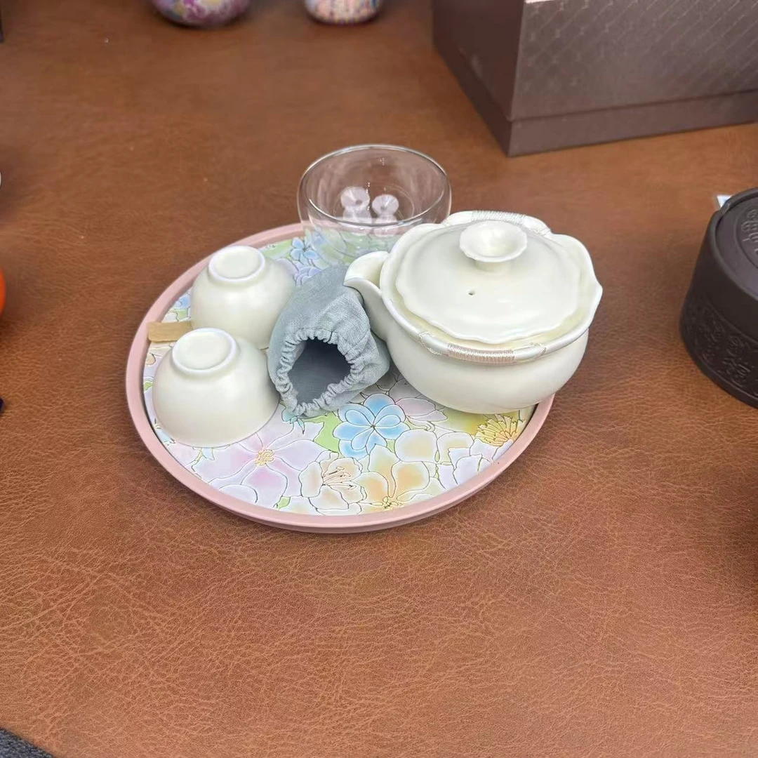 G6868奶油黄手抓旅行带盘