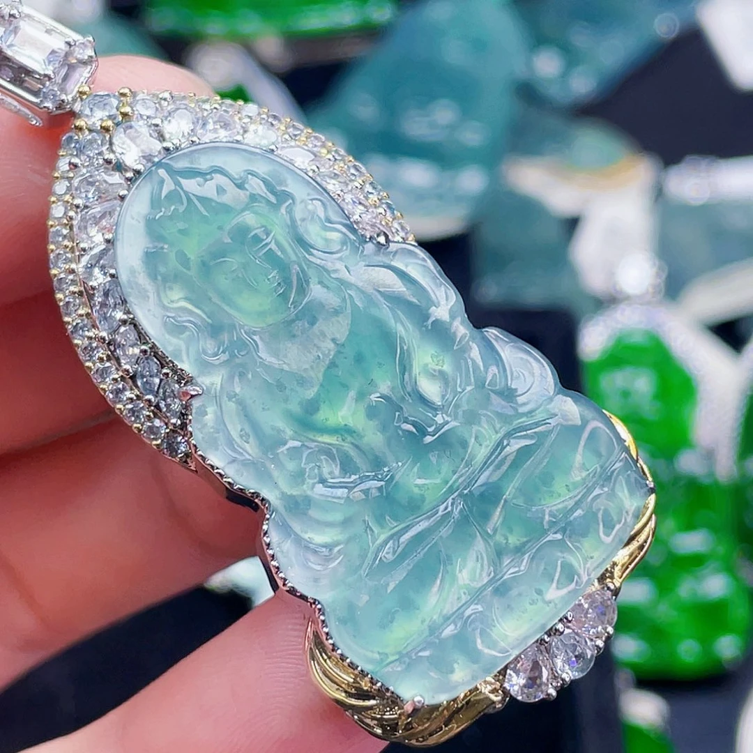 翡翠未镶嵌吊坠(不含链)455