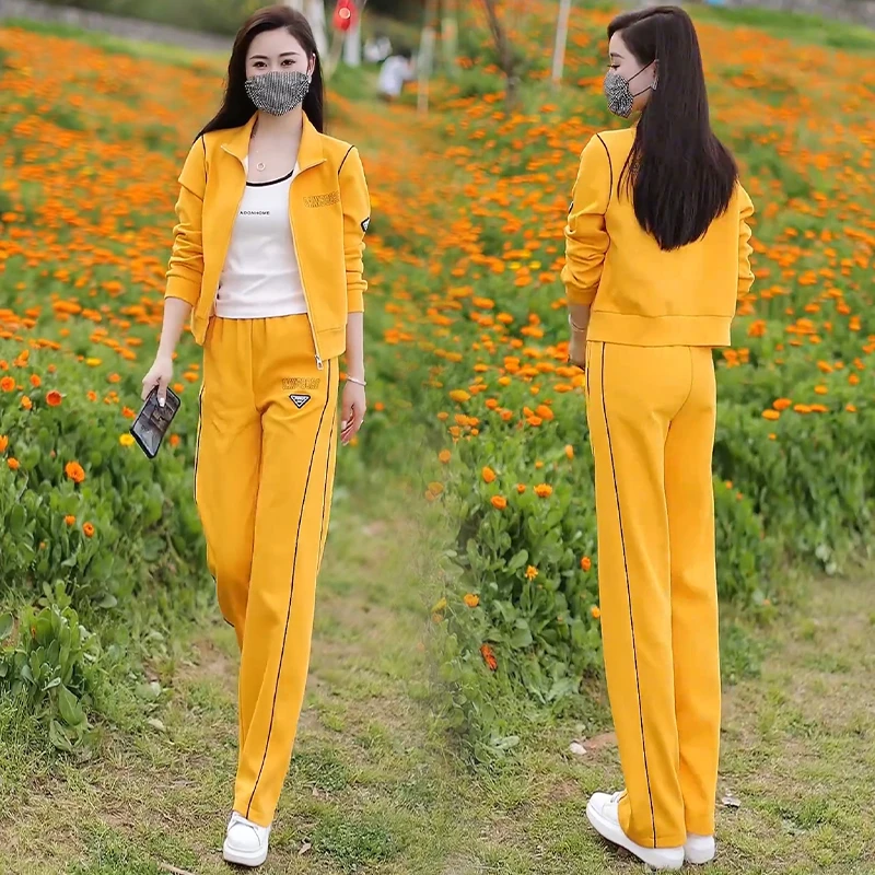 La babite休闲显瘦时尚套装女春秋新款立领开衫外套洋气两件套